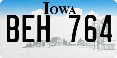 IA license plate BEH764