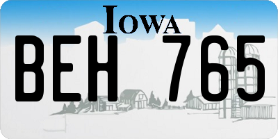 IA license plate BEH765