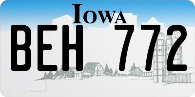 IA license plate BEH772