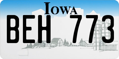 IA license plate BEH773