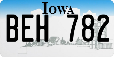 IA license plate BEH782