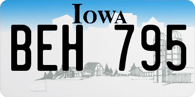 IA license plate BEH795