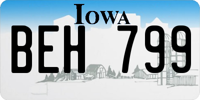 IA license plate BEH799