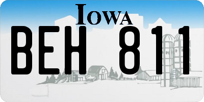 IA license plate BEH811