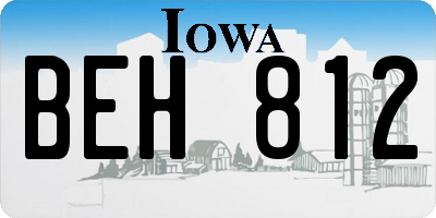 IA license plate BEH812