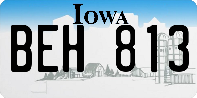 IA license plate BEH813