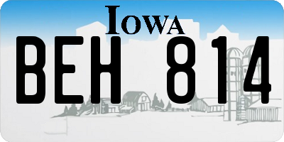 IA license plate BEH814