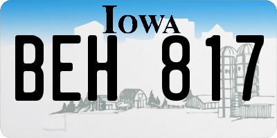 IA license plate BEH817