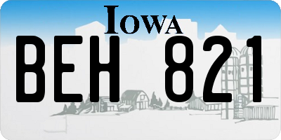 IA license plate BEH821