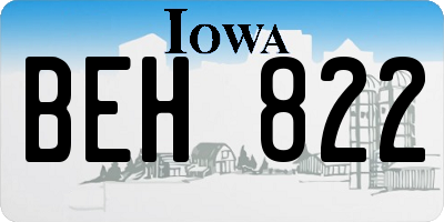IA license plate BEH822