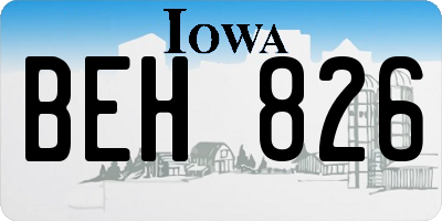 IA license plate BEH826