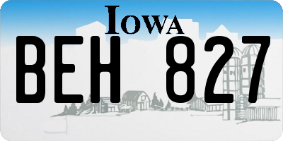 IA license plate BEH827