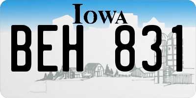 IA license plate BEH831