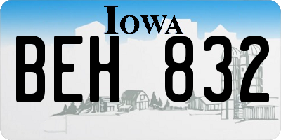 IA license plate BEH832