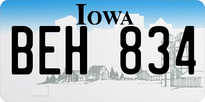 IA license plate BEH834