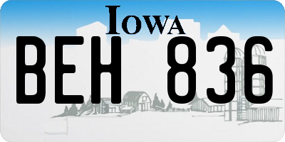 IA license plate BEH836