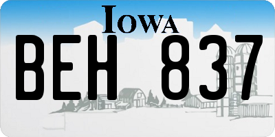 IA license plate BEH837