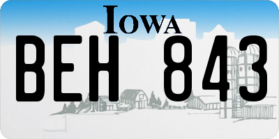 IA license plate BEH843