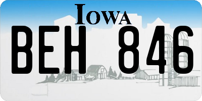 IA license plate BEH846