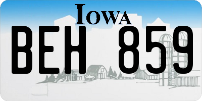 IA license plate BEH859