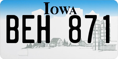 IA license plate BEH871