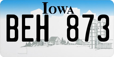 IA license plate BEH873