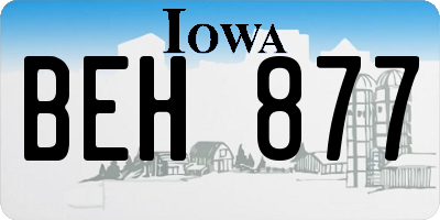 IA license plate BEH877