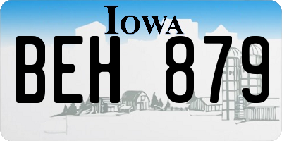 IA license plate BEH879