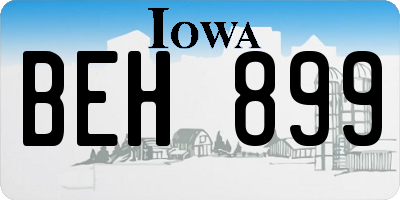 IA license plate BEH899