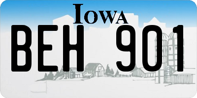 IA license plate BEH901