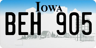 IA license plate BEH905