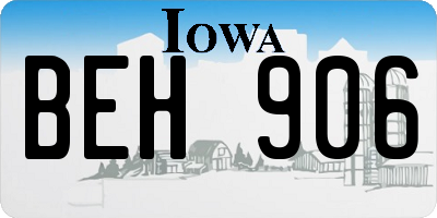 IA license plate BEH906