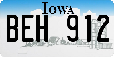 IA license plate BEH912