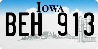 IA license plate BEH913