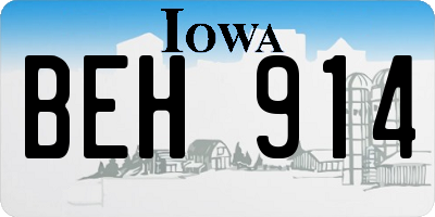 IA license plate BEH914