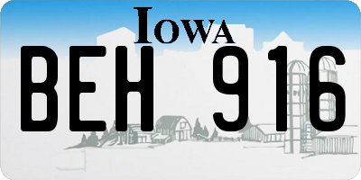 IA license plate BEH916