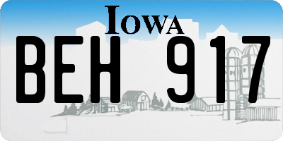 IA license plate BEH917