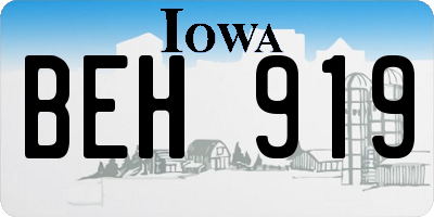 IA license plate BEH919