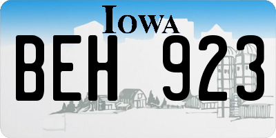 IA license plate BEH923