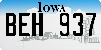 IA license plate BEH937