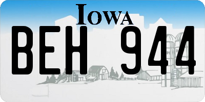 IA license plate BEH944