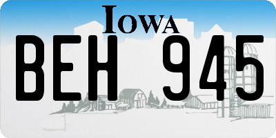 IA license plate BEH945