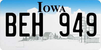 IA license plate BEH949