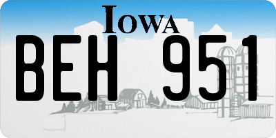 IA license plate BEH951