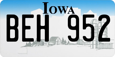IA license plate BEH952