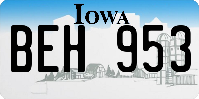 IA license plate BEH953