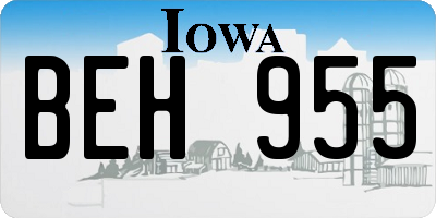 IA license plate BEH955