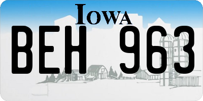 IA license plate BEH963