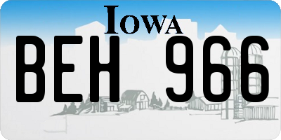 IA license plate BEH966