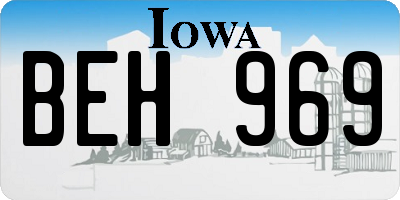 IA license plate BEH969